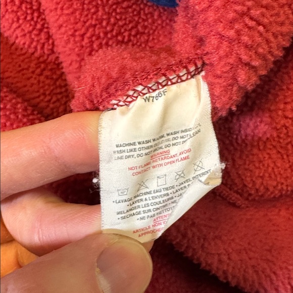 VINTAGE Patagonia mens M Medium red solid fleece mock pullover sweater EUC - Picture 6 of 6